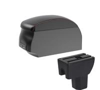 YUQUDGELKY Para Suzuki Para Ignis Caja De Almacenamiento Coche Pieza De Retrofit Detalles Interiores Accesorio Coche(A1 Black Red single)
