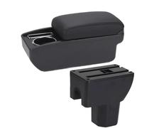 YUQUDGELKY Para Suzuki Para Splash Caja De Reposabrazos Piezas De Retrofit Portavasos Interior Caja De Almacenamiento Accesorios(C2 Línea negra SIN USB)