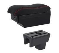 YUQUDGELKY Para Suzuki Para Swift 2005-2019 2020 2021 2022 2023 Caja Descansabrazos Consola Central Detalles Interior Caja Almacenamiento(Línea Roja E2)