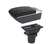 YUQUDGELKY Para Toyota Para Urban Cruiser Caja Descansabrazos Para Ist Caja Descansabrazos Almacenamiento Central(C2 línea negra 7USB)