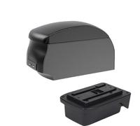 YUQUDGELKY Para TOYOTA Para Verso EZ Caja De Reposabrazos Consola Central Caja De Almacenamiento Con Portavasos Cenicero Interfaz USB(A2 Black single)