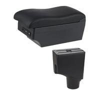 YUQUDGELKY Para Toyota Para Yaris 2015 2016 2017 2018 2019 2020 2021 Caja Descansabrazos Almacenamiento Consola Central(Línea negra E2)