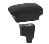 YUQUDGELKY Para Toyota Para Yaris 2015 2016 2017 2018 2019 2020 2021 Caja Descansabrazos Almacenamiento Consola Central(B1 Línea Negra)