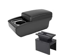 YUQUDGELKY Para Universal Caja Reposabrazos Auto Modelo Universal Accesorios Auto Caja Almacenamiento Piezas Retrofit Reducción Fatiga(Black white NOUSB)