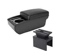 YUQUDGELKY Para Universal Caja Reposabrazos Auto Modelo Universal Accesorios Auto Caja Almacenamiento Piezas Retrofit Reducción Fatiga(Línea negra Sin USB)