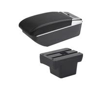 YUQUDGELKY Para VW Para Caddy 5 2024 Caja Apoyabrazos Caja Almacenamiento Retrofit Interior(B2 línea negra SIN USB)