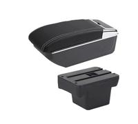 YUQUDGELKY Para VW Para Caddy 5 2024 Caja Apoyabrazos Caja Almacenamiento Retrofit Interior(B3 línea blanca SIN USB)