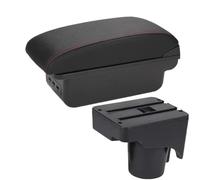 YUQUDGELKY Para VW Para Golf 6 Para Sagitar Reposabrazos Auto Detalles Interiores Repuestos Caja De Almacenamiento Accesorios De Auto USB(B1 Negro rojo 3USB)