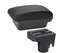 YUQUDGELKY Para VW Para Golf 6 Para Sagitar Reposabrazos Auto Detalles Interiores Repuestos Caja De Almacenamiento Accesorios De Auto USB(B2 línea negra 3USB)