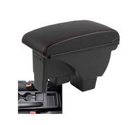 YUQUDGELKY Para VW Para Polo 2019 2020 2021 2022 2023 2024 Reposabrazos Auto Caja Almacenamiento Piezas Retrofit Accesorios Coche(A1 Cuero artificial)