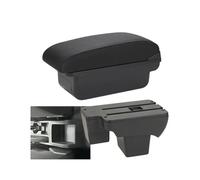 YUQUDGELKY Para VW Para Polo 2020 2021 2022 2023 2024 Reposabrazos Central Caja Almacenamiento Retrofit(C2 Línea negra SIN USB)