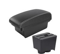 YUQUDGELKY Para VW Para Polo Caja De Reposabrazos Auto Para VW Para POLO Mk5 6R Para Vento 2002-2009 Caja De Almacenamiento Caja De Reposabrazos Central(A3 Black white NO USB)