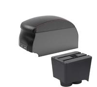 YUQUDGELKY Para VW Para Polo Para Polo 9N 3 2002-2009 Caja De Brazo De Auto Piezas De Retrofit Caja De Almacenamiento Accesorios Interiores Auto(B1 Black Red double)