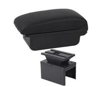 YUQUDGELKY Para VW Para T-Cross Caja Reposabrazos Para VW Para T-Cross Reposabrazos Auto Interior Caja De Almacenamiento Central(B2 línea negra 3USB)