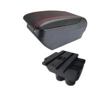 YUQUDGELKY Para VW Para T&ouran Caja Descansabrazos Almacenamiento Central Accesorios Auto Personalización Interior Detalles Interiores(H línea roja 4USB)