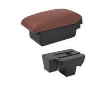 YUQUDGELKY Para VW Para Virtus Caja Reposabrazos Para VW Para Polo Reposabrazos Auto 2019-2024 Caja De Almacenamiento Central Con USB(A6 marrón sin USB)