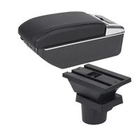 YUQUDGELKY Para VW UP Para S&koda Para Citigo Para VW UP Para Seat Mii Apoyabrazos Auto Caja Almacenamiento Ajustable En Altura Detalles Interiores(B2 Línea negra 7USB)