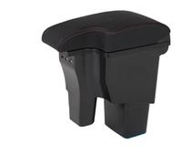 YUQUDGELKY Reposabrazos Auto Para Hyundai Para Accent RB Para Solaris 2011 2012 2013 2014 2015 2016 Caja Almacenamiento Consola Central Descansabrazos(Black red line)