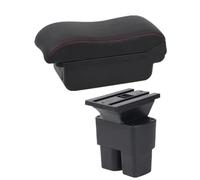 YUQUDGELKY Reposabrazos Auto Para N&issan Para NV200 Caja Reposabrazos Para NV200 Evalia Caja Almacenamiento Interior Piezas Retrofit Accesorios Auto(A1 Negro rojo SIN USB)