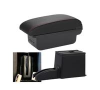 YUQUDGELKY Reposabrazos Central Para Lada Para Granta Caja Reposabrazos Para Kalina Reposabrazos De Coche Caja De Almacenamiento Accesorios(B1 Negro rojo 3USB)