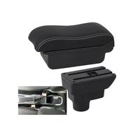 YUQUDGELKY Reposabrazos Central Para Opel Para Corsa D Con Superficie Curva De Cuero Caja De Apoyabrazos De Coche(B3 Negro blanco 3USB)