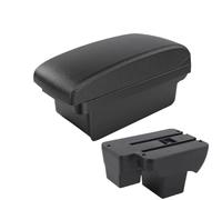 YUQUDGELKY Reposabrazos Central Para VW Para Polo 2020-2024 Reposabrazos Coche Retrofit Caja De Almacenamiento Piezas Retrofit Accesorios Auto(A2 línea negra Sin USB)