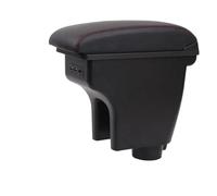 YUQUDGELKY Reposabrazos Para C&hevrolet Para Aveo Para Lova T200 T250 Reposabrazos Central Con Almacenamiento Soporte Codo(Black red line)