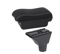 YUQUDGELKY Reposabrazos Para Citroën C3 C4 Caja De Almacenamiento Para Reposabrazos De Coche Piezas De Reequipamiento Interior(A3 Black white NO USB)