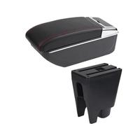 YUQUDGELKY Reposabrazos Para Peugeot 107 Caja De Almacenamiento Accesorios Interiores Para Coche(B línea roja SIN USB)