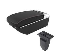 YUQUDGELKY Reposabrazos Para Peugeot 206 CC Cabrio Reposabrazos Para Coche(A1 Negro rojo 7USB)
