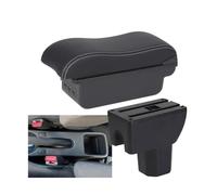 YUQUDGELKY Reposabrazos Para Suzuki Para Splash Caja De Almacenamiento Para Coche Refuerzo Para El Brazo Detalles Interiores Mejorados(B3 Negro blanco 3USB)