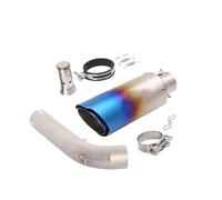 YUQUDGELKY Silenciador De Escape Motocicleta Para VOGE 900DS DS900X 2024-2025 Tubo Enlace Intermedio De 51 Mm Punta Acero Inoxidable Con DB Killer Extraíble(Azul)