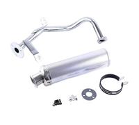 YUQUDGELKY Silenciador De Escape Para Motocicleta Para GY6 50 80 GY6 GY6 50cc 139QMB QMB139 1P39QMB 4 Tiempos Accesorios De Modificación(Plata)