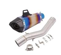 YUQUDGELKY Silenciador De Escape Para Motocicleta Para Voge 500DS 500R LX500DS 2019-2020 Con Tubo De Enlace Central Y DB Killer Extraíble(Style F)