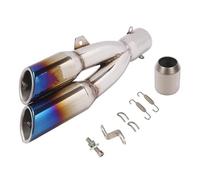 YUQUDGELKY Silenciador Escape Universal Para Motocicleta 38-51 Mm Doble Escape Derecho E Izquierdo Doble Escape DB Killer Para CBR1000RR Para NMAX R6 CB650f(Style E)