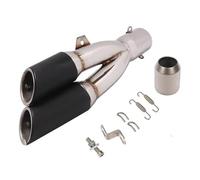 YUQUDGELKY Silenciador Escape Universal Para Motocicleta 38-51 Mm Doble Escape Derecho E Izquierdo Doble Escape DB Killer Para CBR1000RR Para NMAX R6 CB650f(Style C)