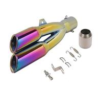 YUQUDGELKY Silenciador Escape Universal Para Motocicleta 38-51 Mm Doble Escape Derecho E Izquierdo Doble Escape DB Killer Para CBR1000RR Para NMAX R6 CB650f(Style D)
