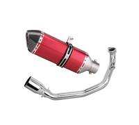 YUQUDGELKY Sistema De Escape Completo Motocicleta Para Y&amaha Para Zuma 200CC 150CC GY6 100CC Scooter Silenciador Delantero Central Modificado(Style F)