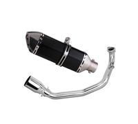 YUQUDGELKY Sistema De Escape Completo Motocicleta Para Y&amaha Para Zuma 200CC 150CC GY6 100CC Scooter Silenciador Delantero Central Modificado(Style C)