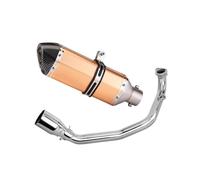 YUQUDGELKY Sistema De Escape Completo Motocicleta Para Y&amaha Para Zuma 200CC 150CC GY6 100CC Scooter Silenciador Delantero Central Modificado(Style H)