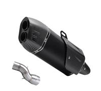 YUQUDGELKY Sistema De Escape Deslizante Motocicleta Para B&MW R1200GS R1200 GS Para Adventure ADV Modificado Con Silenciador De Doble Orificio Y Tubo Intermedio(Style E)