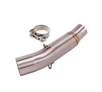 YUQUDGELKY Sistema De Escape Para Motocicleta Para CBR250R CB250R CB300R CBR300 CB300F 2018-2023 Silenciador Modificado Tubo De Enlace Central De 51 Mm(Acero inoxidable B)