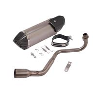 YUQUDGELKY Sistema De Escape Para Motocicleta Para GROM MSX125 MSX-125 MSX 125 SF 2013-2021 Tubo De Enlace Delantero Con Silenciador DB Killer(Style l)