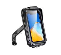 YUQUDGELKY Soporte De Teléfono Moto Impermeable Porta Bicicleta 360° Universal Bolsa Anti-Temblor Pantalla Táctil Visera para 4.7"-7.0"(Rearview Mirror)