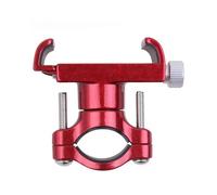 YUQUDGELKY Soporte Universal Aleación Aluminio para Teléfono Bicicleta Manillar Metal para Motocicleta Clip para Móvil Carretera Montaña(Rojo)