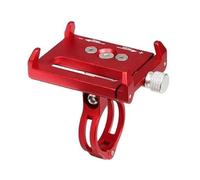 YUQUDGELKY Soporte Universal De Aluminio para Teléfono Bicicleta Clip para Manillar Motocicleta Montaje para Inteligente 3.5-6.2 Pulgadas(Rojo)