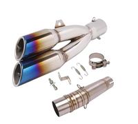 YUQUDGELKY Tubo Escape Motocicleta Con Conexión Central Y Silenciador De Doble Orificio Para NC700 NC700X NC700S NC750 NC750X NC750S 2012-2023(Style D)