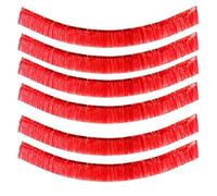 Yuragim 6 guirnaldas rojas de oropel, tira individual de 3 m x 30 cm, metálica, guirnalda de flecos, decoración de pared, para Navidad, cumpleaños, carnaval, boda, fiesta