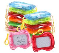 Yuragim Mini Pizarras Mágicas para Niños, Pizarra Magnética Infantil, 12 Pizarras de Dibujo Pequeñas con Llavero para Niños, Fiesta de Cumpleaños, Aula, Doodle Board para educación, Bolsas de Regalo