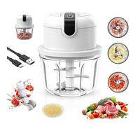 Yuragim Picadora de Cebolla Eléctrica de 350 ml, Picadora Multifunción para Carne, Carga Eléctrica USB, Picadora de Cebolla Pequeña, Picadora de Cocina, Picadora Multifunción